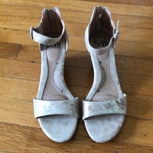 Söfft Marla Suede Wedge Sandal - sz 8 1/2